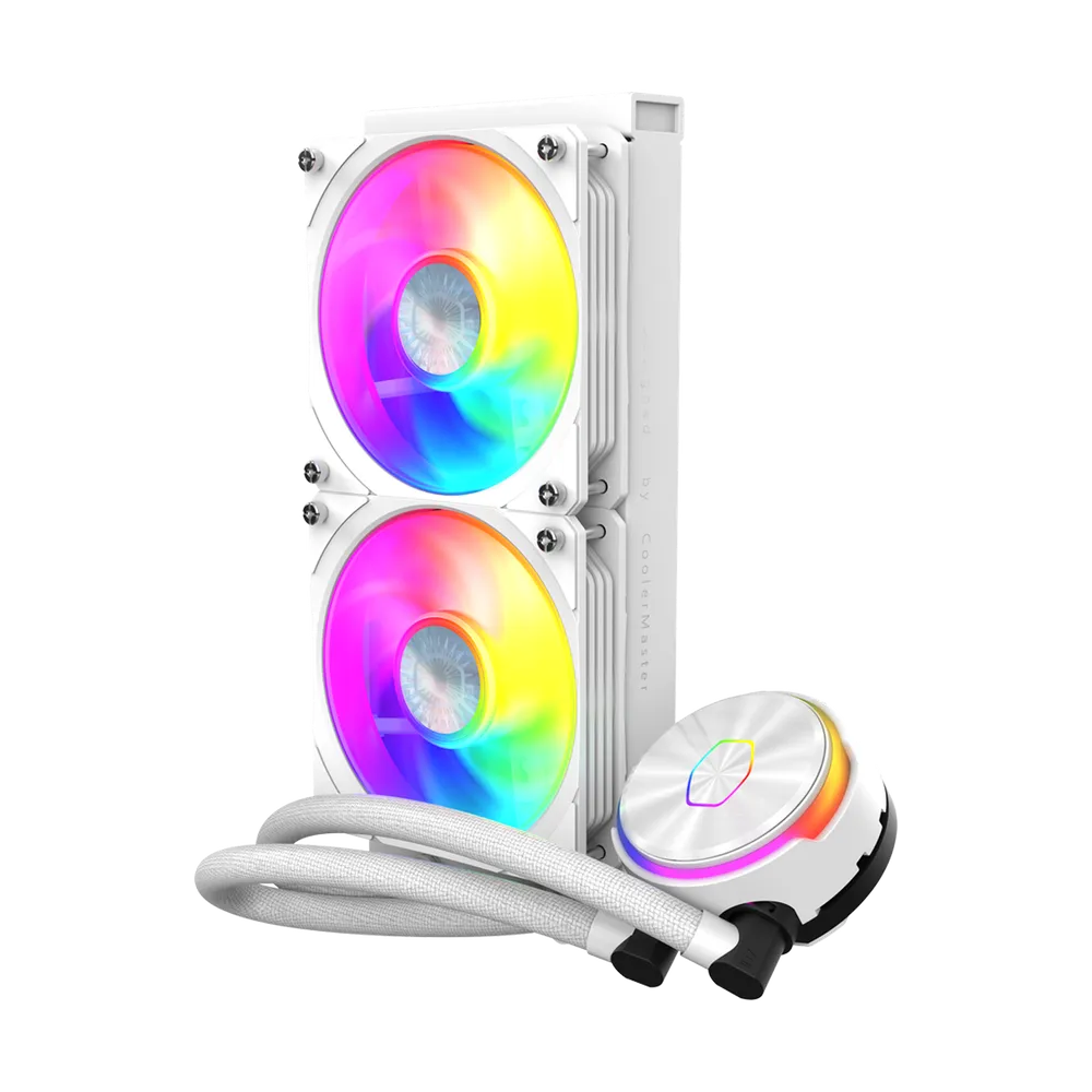 Cooler Master PL240 Flux ARGB CPU Liquid Cooler - White