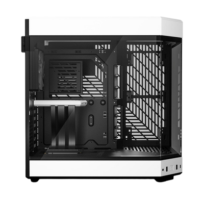 HYTE Y60 Dual Chamber Panoramic Tempered Glass ATX Case with 3 Fans - Black/White