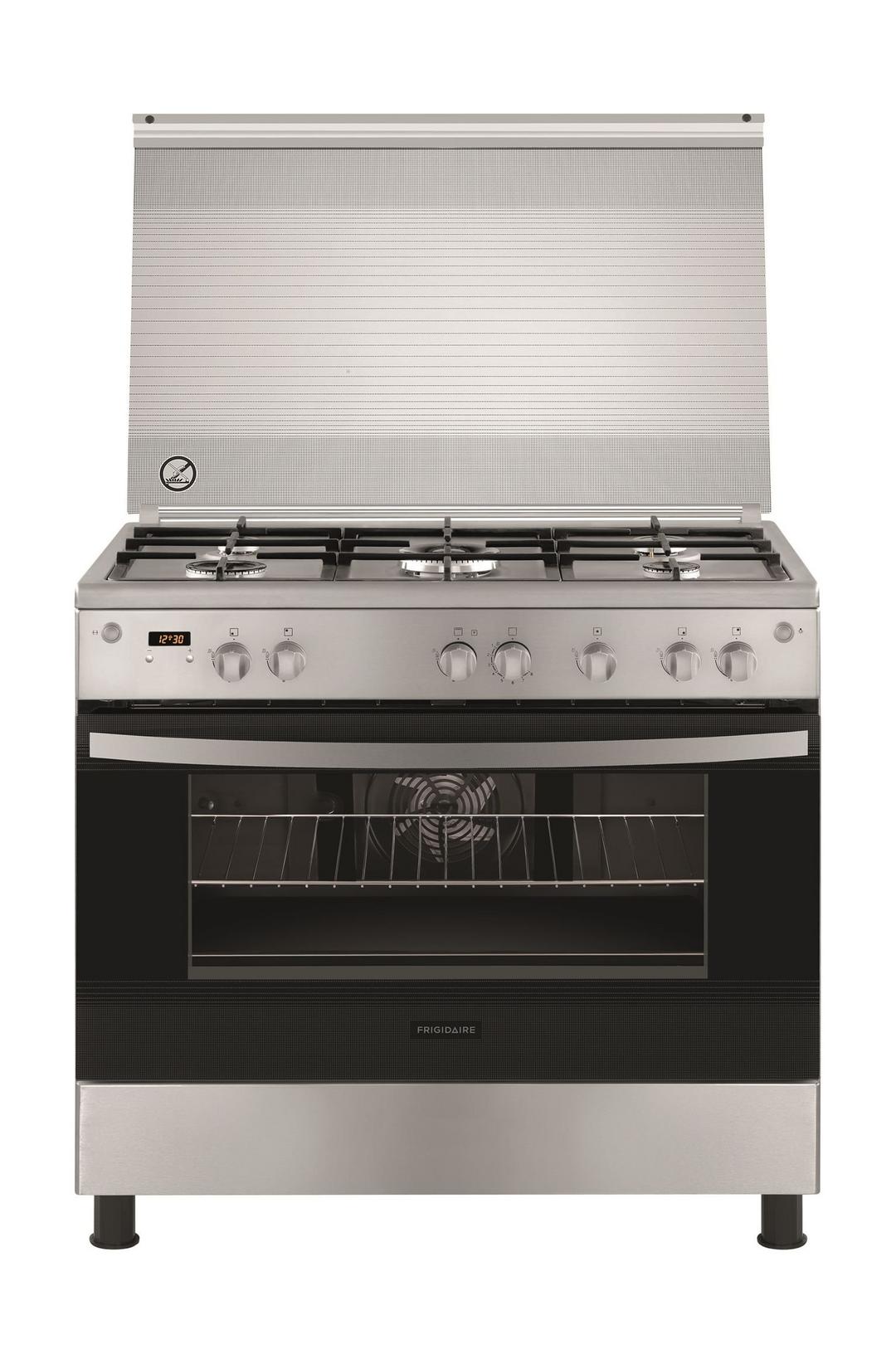 Frigidaire 5 Burners Free-Standing Gas Cooker, 90x60cm, FNGE90JGRSO - Silver