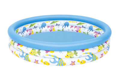 Bestway 1.22m x h25cm coral kids pool (contents:one pool, repair patch) age 2+