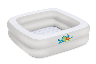 Bestway 86cm x 86cm x 25cm scrub-a-dub baby tub (contents:1 tub, repair patch) age 0-3