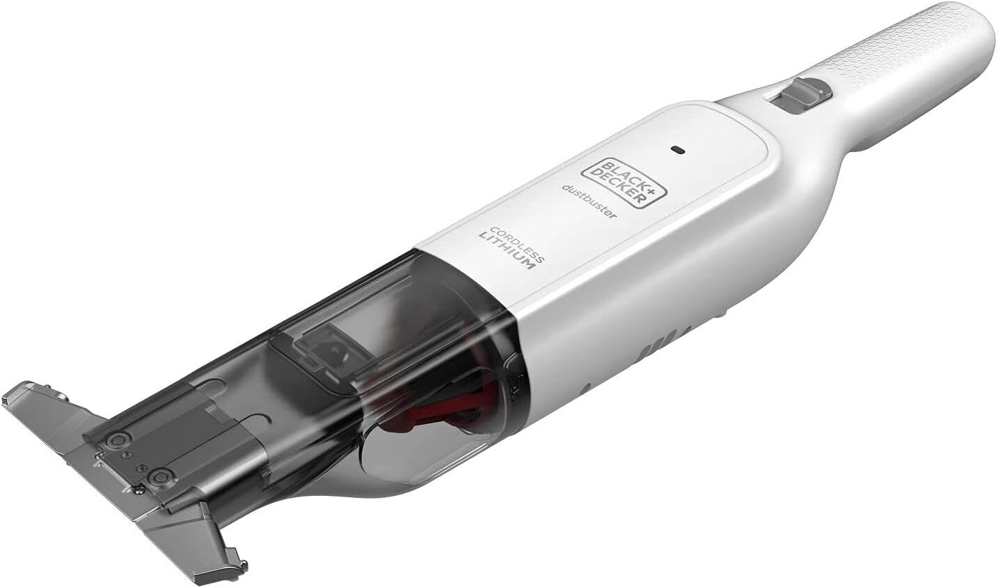 Black+Decker Cordless Handheld Dustbuster Vacuum - 12V / 22 Air Watts / 1.5Ah / White