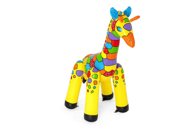 Bestway 1.42m x 1.04m x 1.98m jumbo giraffe sprinkler (contents:one sprinkler, heavy-duty repair patch) age 2+