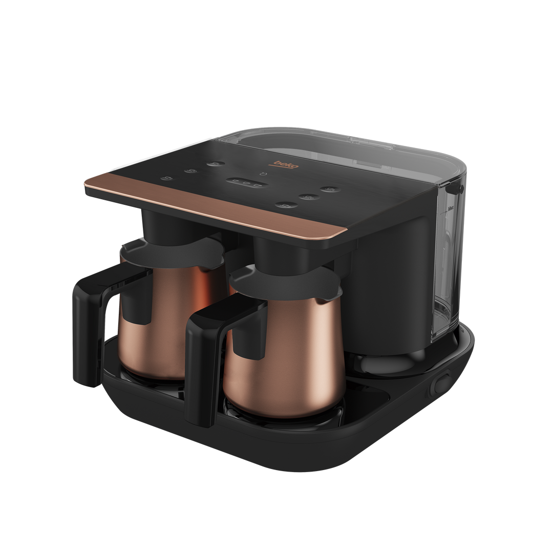 Beko Telve Duo Turkish Coffee Machine, 1050W, 1.5 L, TKM8961B - Copper/Black