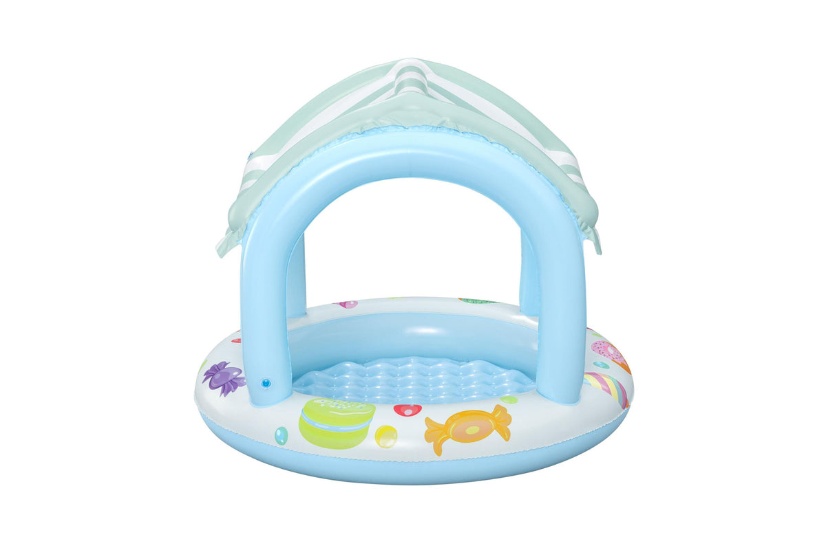 Bestway 1.04M X H84Cm Sweet Shoppe Shaded Kiddie Pool (1 Pool, Repair Patch) Age 2+