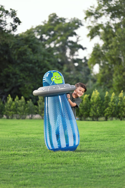 Bestway 61cm x h1.19m ufo blaster bop bag sprinkler (1 sprinkler, repair patch) age 3+