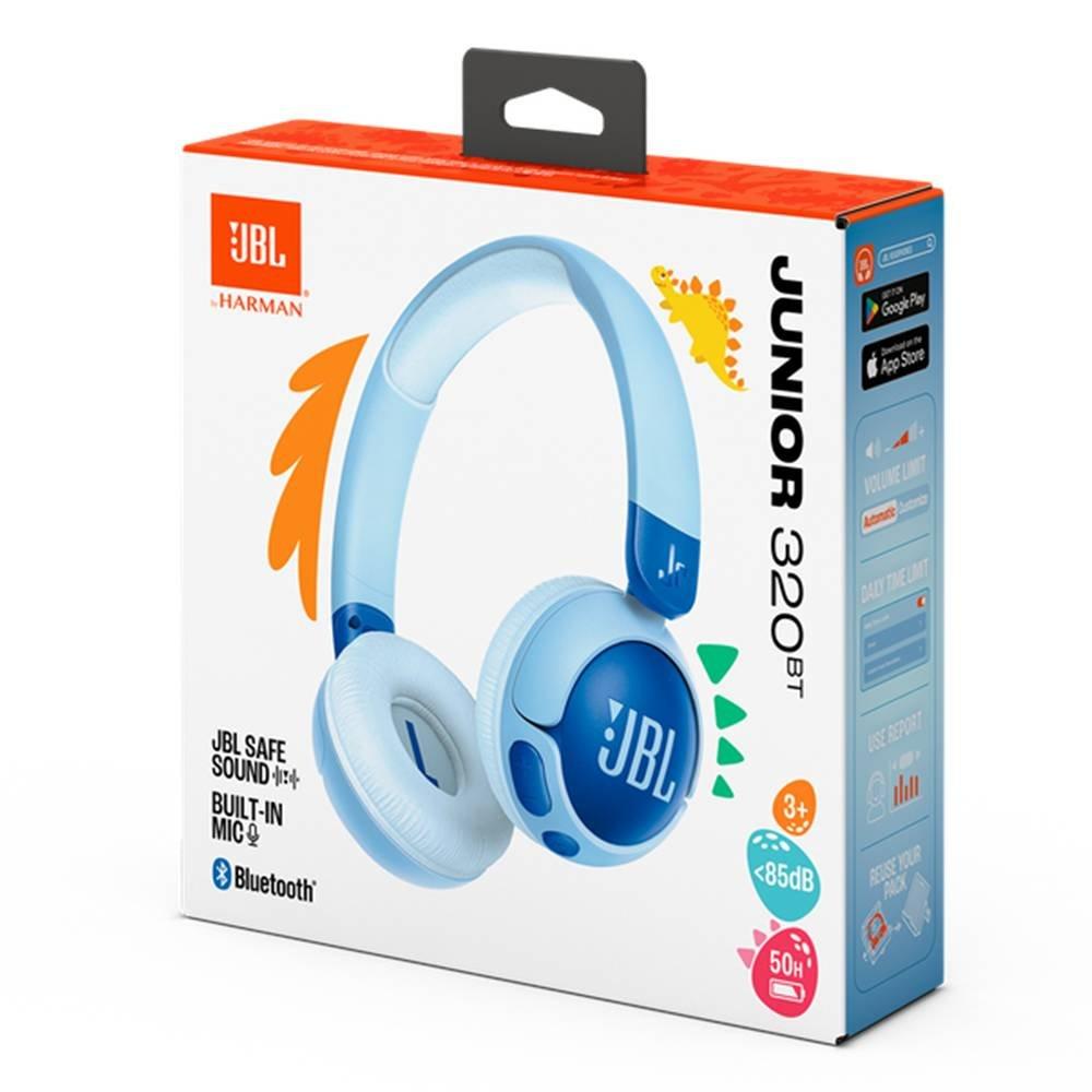 JBL Junior 320BT Wireless Headphone for Kids, JBLJR320BTBLU – Blue