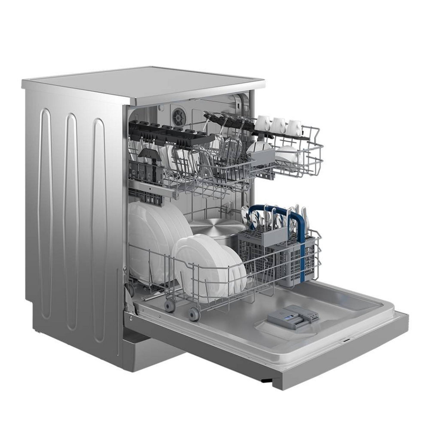 Hitachi Freestanding Dishwasher, 6 Programs, 14 Settings, HDF-F146VS - Silver