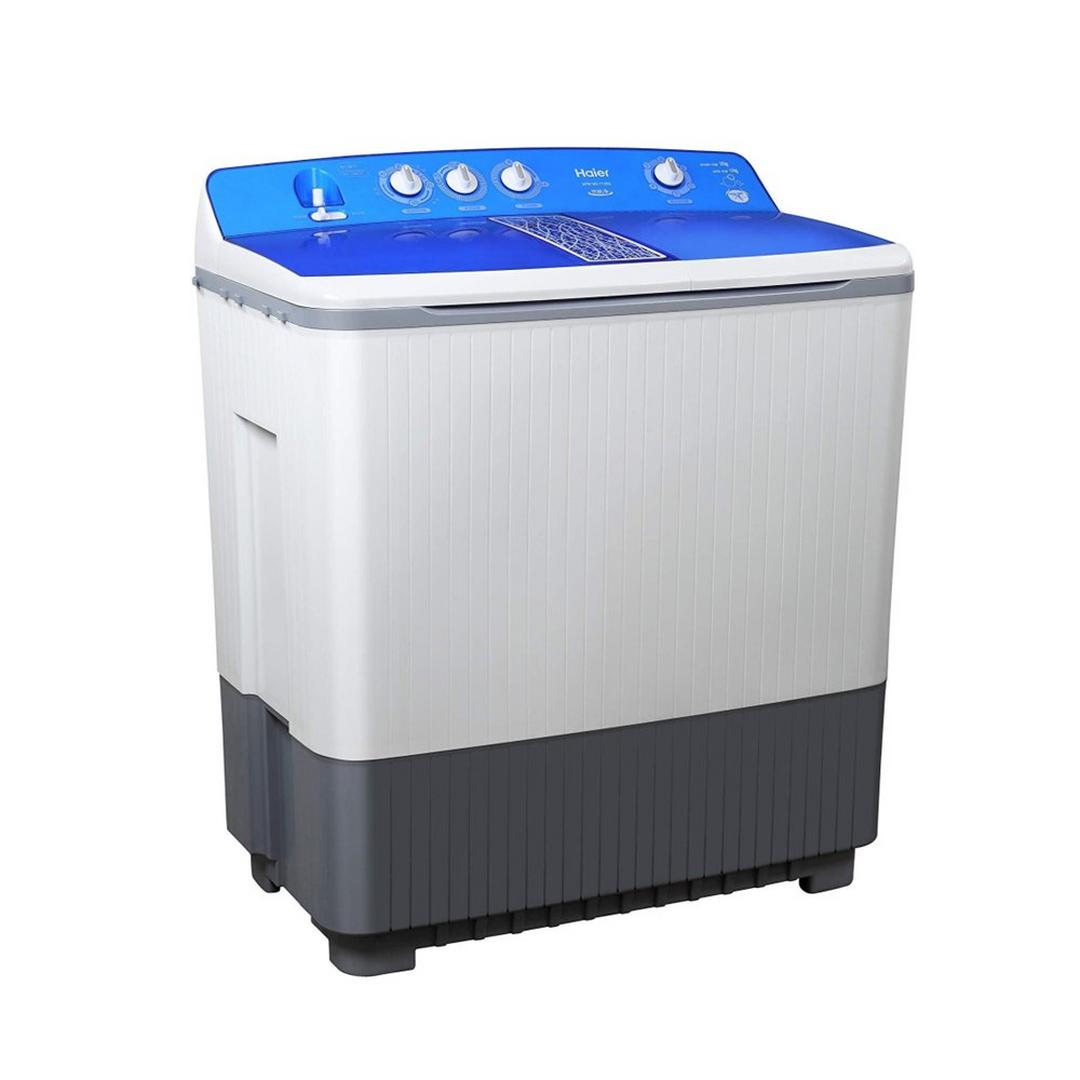 Haier Twin Tub Washing Machine, 15kg Washing Capacity, 14kg Drying Capacity, HWM215-1128S-N - White