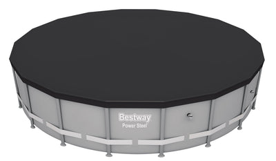 Bestway 5.49m pvc pool cover (contents:one pool cover, fits 5.49m (18') steel pro max pools and 5.49m (18') power steel pools and 5.49m (18') power steel swim vista series pools)