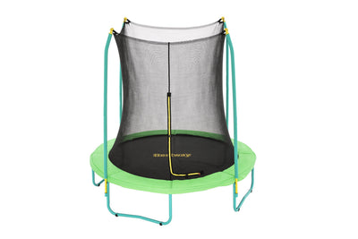 Bestway 2.44m x 2.50m xtreme air trampoline (1 trampoline, 1 spring-loading tool, 4 anchors, 8 foot pads) age 6+