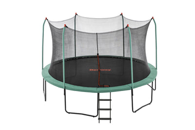 Bestway 4.27m x 2.86m xtreme air trampoline (1 trampoline, 1 spring-loading tool, 6 anchors, 12 foot pads, 1 ladder) age 6+