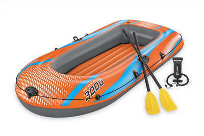 Bestway 2.46m x 1.22m kondor elite 3000 raft set (contents:1 boat,1 pair of oars,1 hand pump,repair patch)