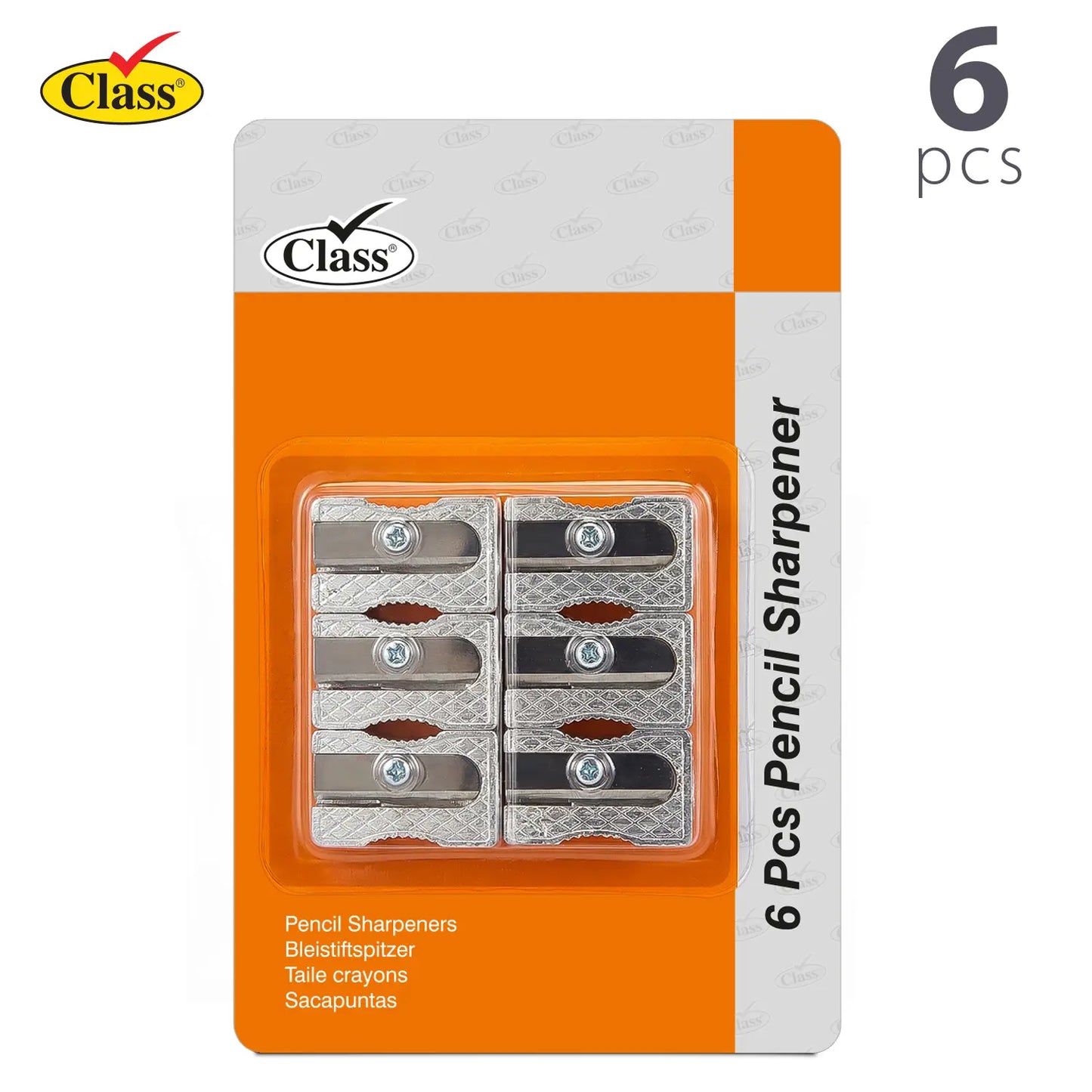 Class Metal Sharpener - 6 Pieces