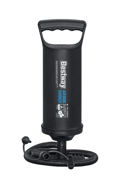 Bestway 36cm inflation pump (contents:hand pump, flexible hose(0.8m), 3 valve adaptors)