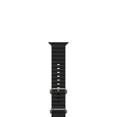 Smartix Premium Ocean Silicone Band For Apple Watch 49/45/44/42mm - Black