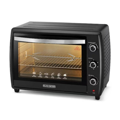 Black+Decker Toaster Oven with Double Glass and Rotisserie - 70L / 2200W / Black