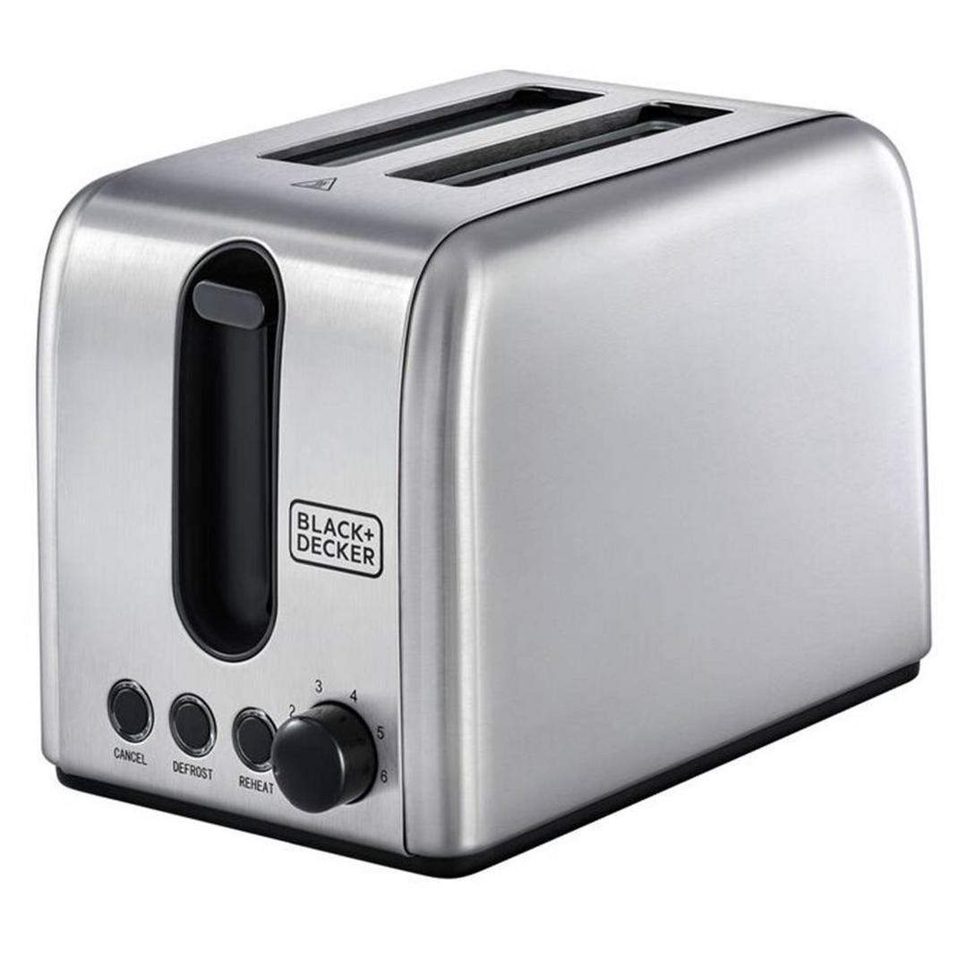 Black+Decker Stainless Steel Toaster - 1050W / 2slots