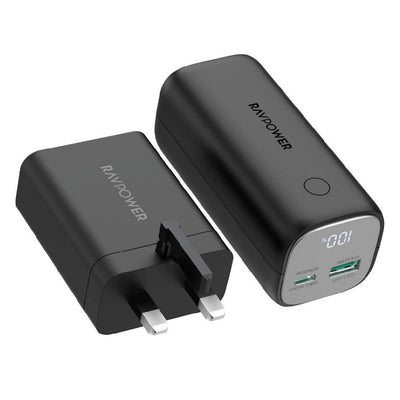 RAVPower RP-PB208 Super+ Power Bank with Charger Combo - 10400mAh / 30W / Black