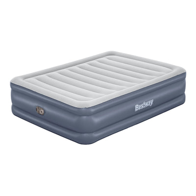 Bestway 2.03m x 1.52m x 51cm tritech air mattress queen built-in ac pump (air mattress, storage bag, repair patch, with built-in pump(220v-240v))