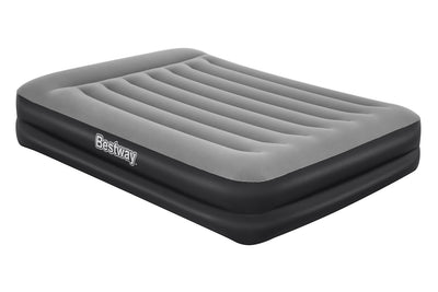 Bestway 2.03m x 1.52m x 46cm tritech air mattress queen built-in ac pump (contents:air mattress, travel bag, repair patch, with built-in pump(220v~240v))