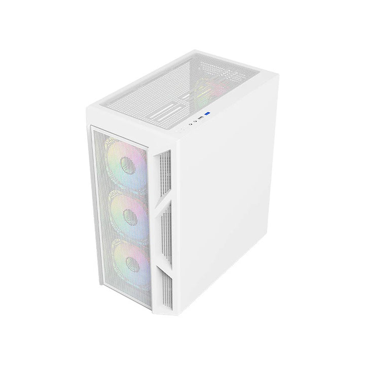 GAMEON TridentIV 4 Mid Tower Gaming Case ARGB fans+control+remote set+ 750W PSU (pre-install) - White