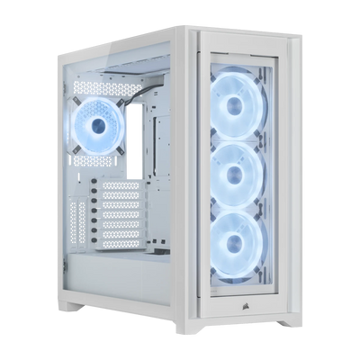 CORSAIR iCUE 5000X RGB QL Edition Mid Tower ATX Case - White