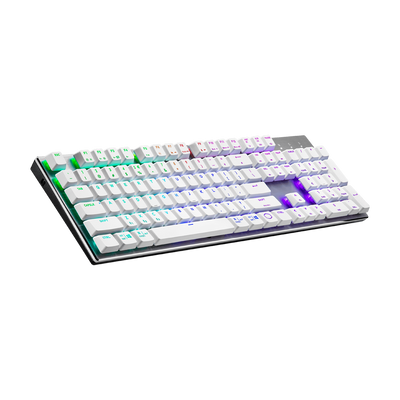 Cooler Master SK653 RGB Wireless Low Profile Mechanical Red Switch Keyboard - Silver White