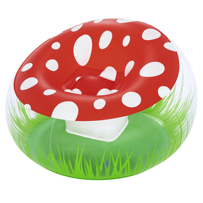 Bestway 1.12m x 1.12m x 66cm mighty mushroom air chair (1 chair, repair patch) age 6+