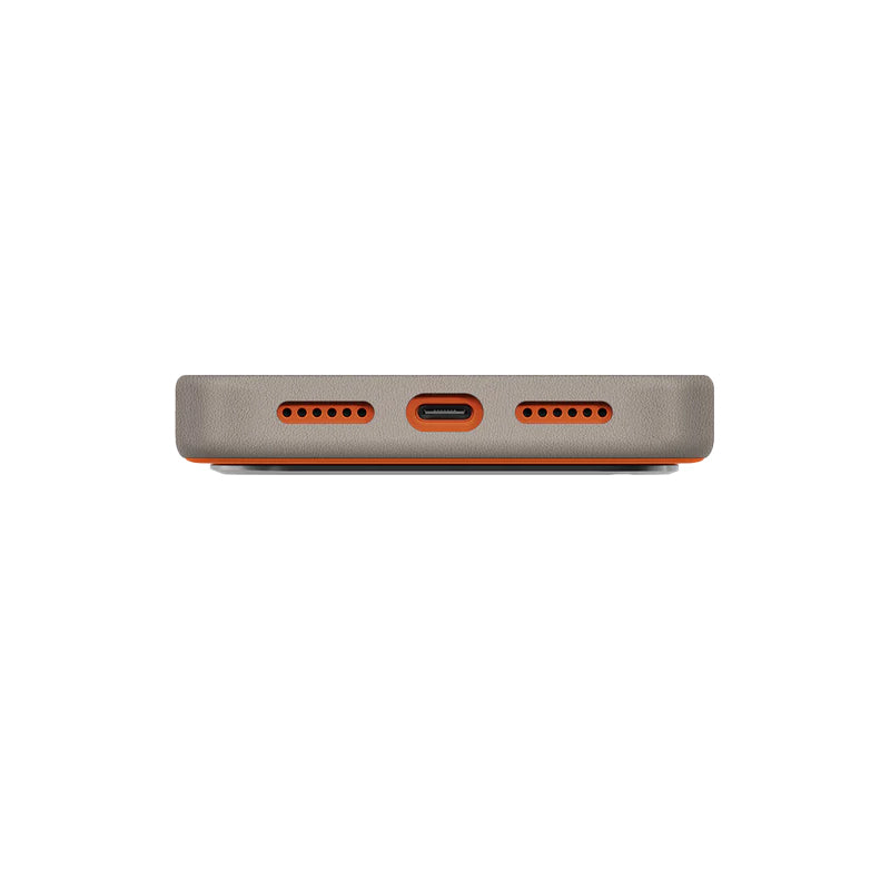 UNIQ Hybrid Lyden DS Magclick Charging Case for Apple iPhone 17 Pro - Flame Orange/Flint Grey