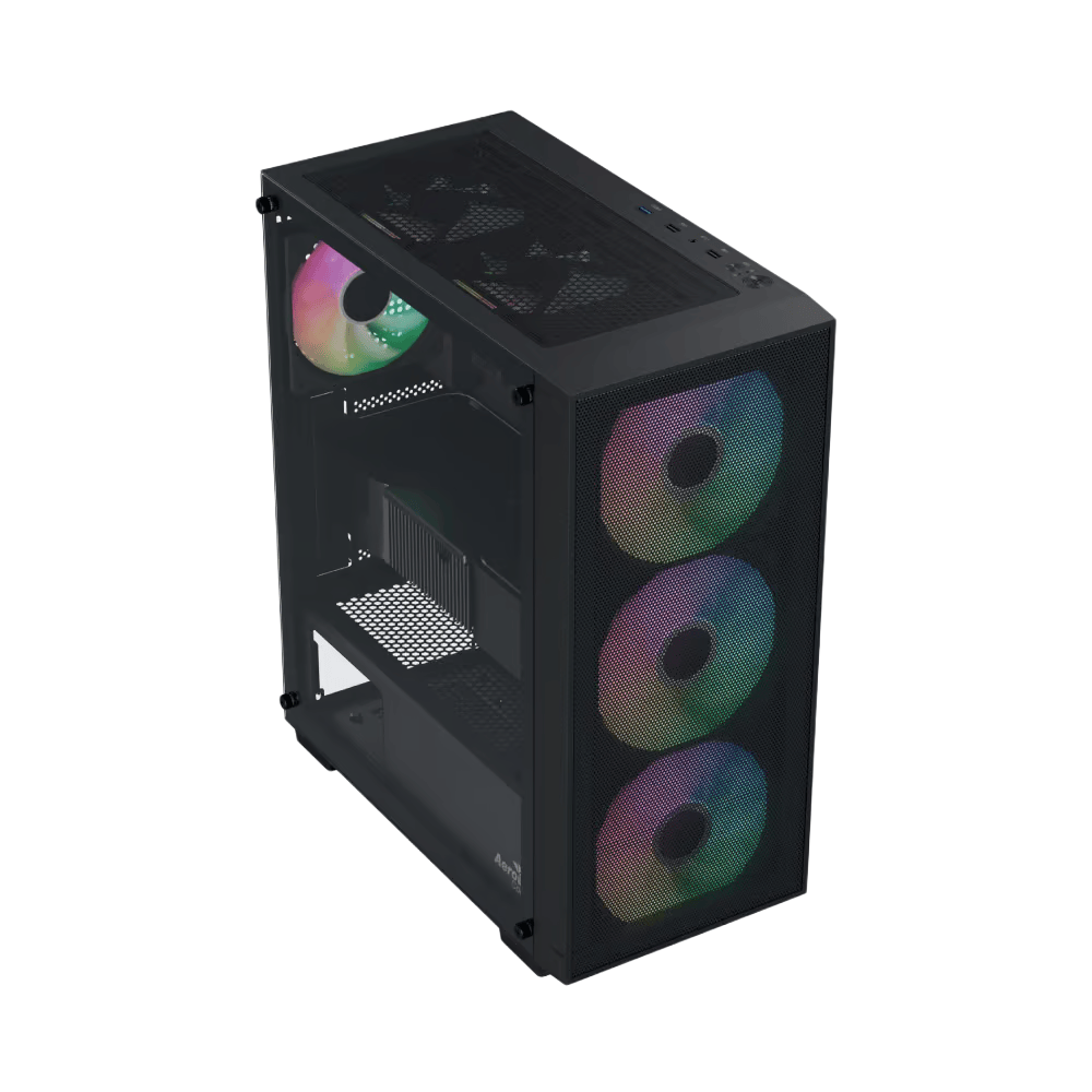 Aerocool B509A Flow v1 Mid Tower Case - Black
