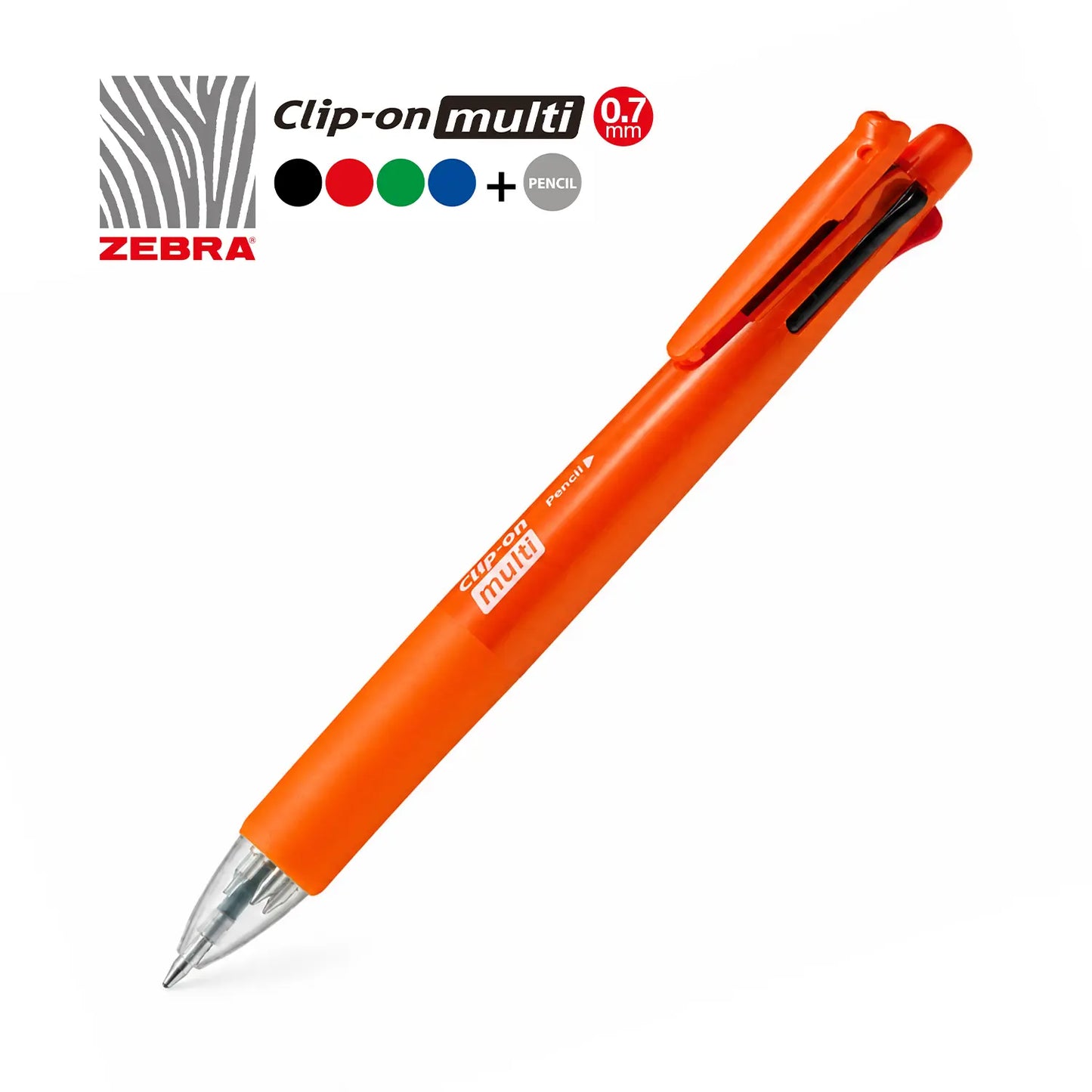 Zebra 1-Pencil with 4-Color Pen - Orange