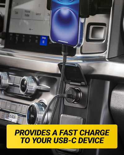 Scosche SCPDC30LC PowerVolt USB-C Car Charger - 30W / Black