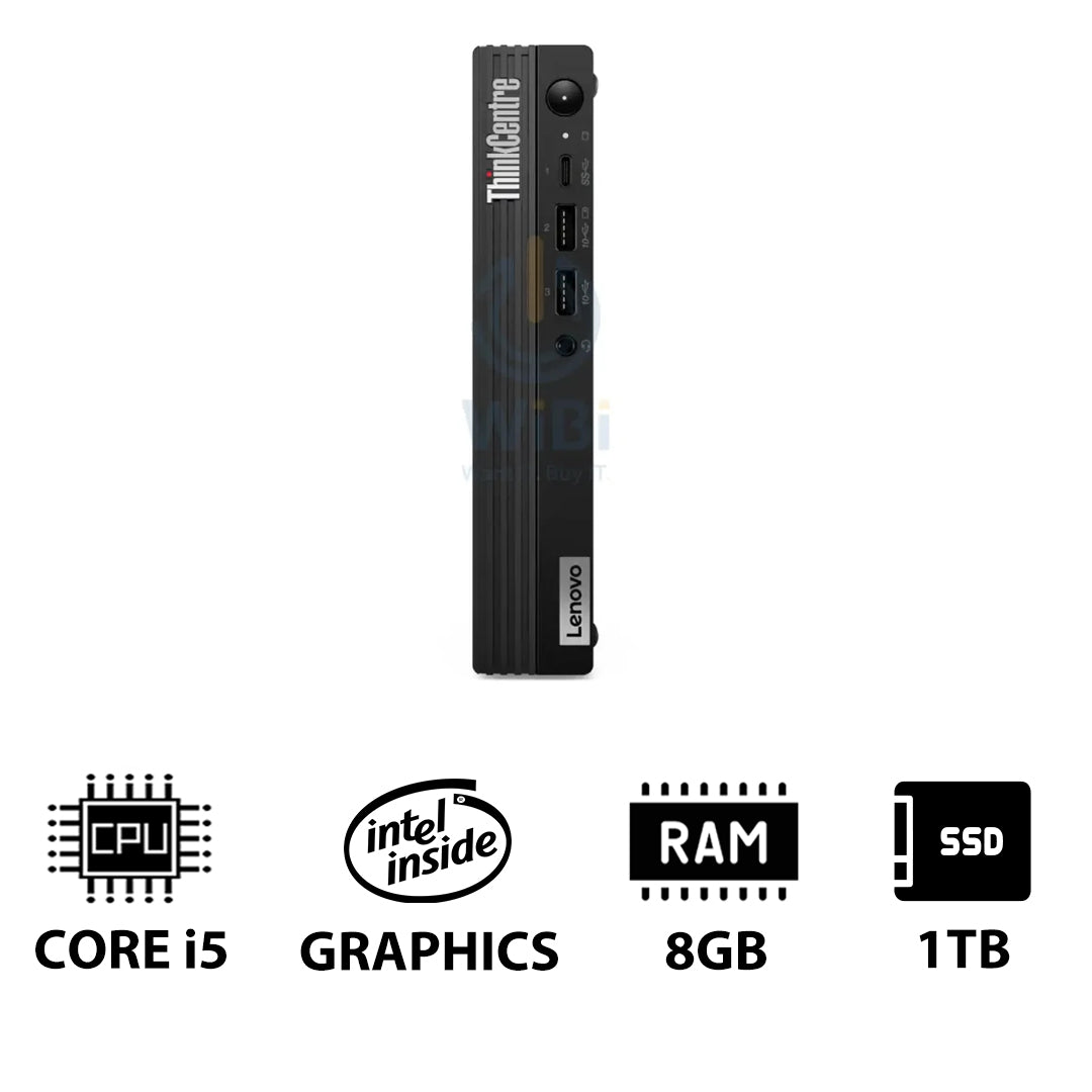 Lenovo ThinkCentre M70q Gen 4 Tiny - i5 / 8GB / 1TB (NVMe M.2 SSD) / DOS (Without OS) / 1YW - Desktop