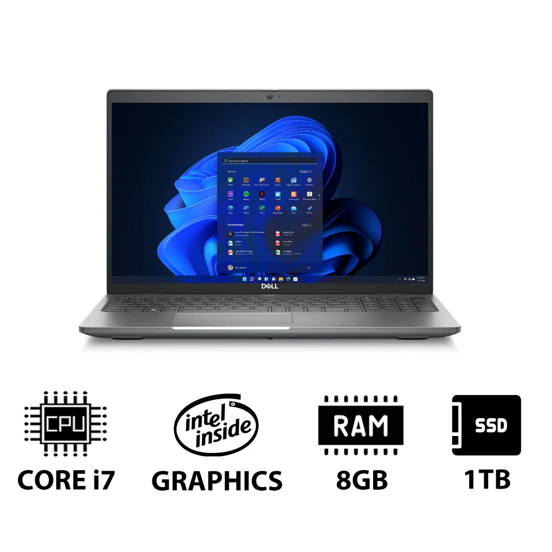 ديل لاتيتيود 5540 - 15.6" كاملة الوضوح / آي 7 / 8 جيجابايت / 1 تيرابايت (NVMe م.2 إس إس دي) / ويندوز 11 برو / ضمان سنة - لابتوب
