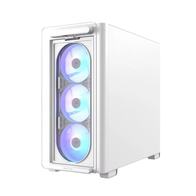 ASUS A23 Plus With 4 Fan RGB Mid Tower - White