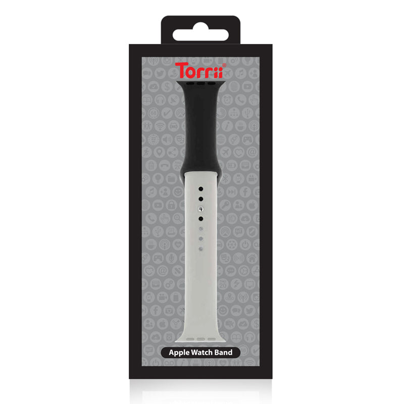 Torrii Siliconee Mix Watch Band For Apple Watch 49 / 45 / 44 / 42 mm - Black / Gray Accessories > Smart Watches