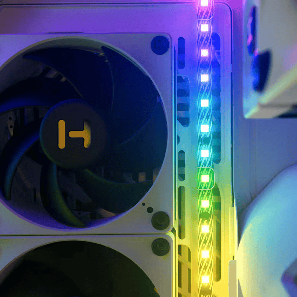 HYTE LS10 qRGB LED Strip 3 Pack with NP50 Nexus Controll Hub