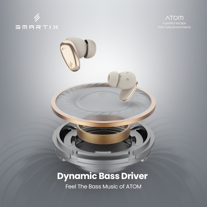 Smartix Premium Atom ANC Earbuds - Bluetooth / 350mAh / Black
