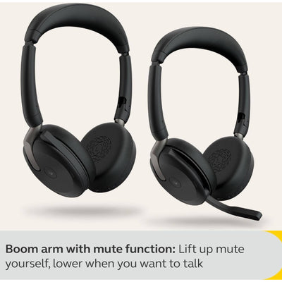 Jabra Evolve2 65 Flex MS Professional Stereo Headphone - Wireless / Black