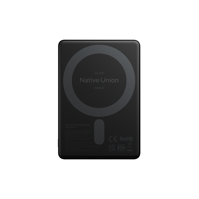 Native Union Active Magnetic Power Bank 5000mAh - Black