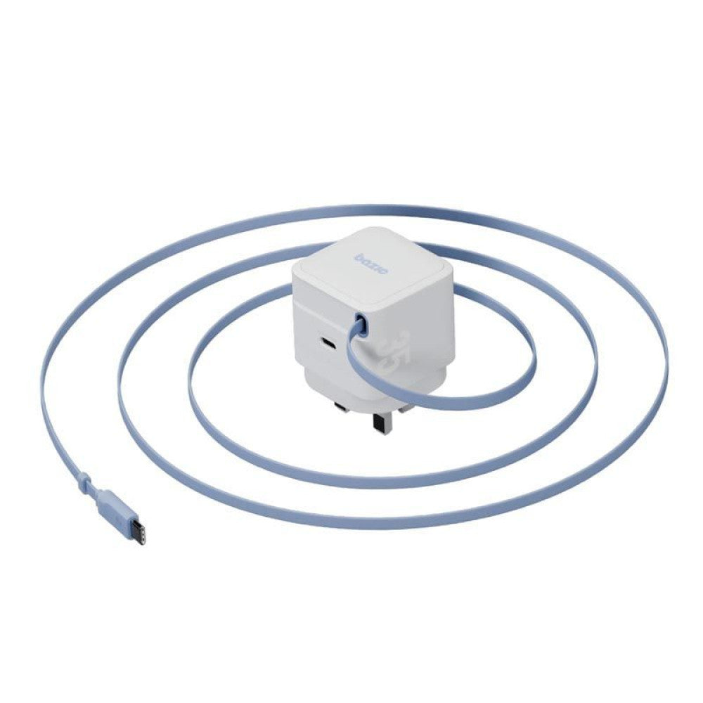 Bazic Goport Retrek 35W, Usb-C Gan Wall Charger (Uk) With 70Cm Built-In Cable - White