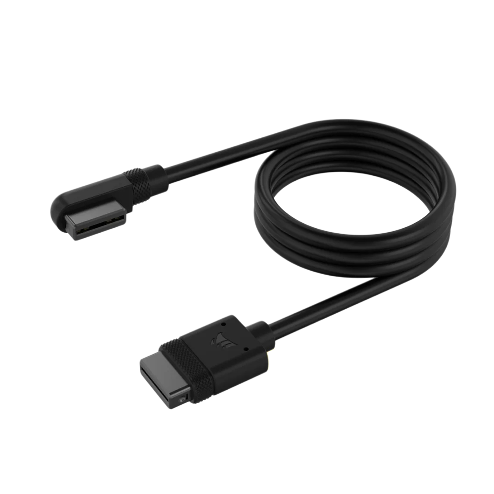 CORSAIR iCUE LINK Cable with Straight/Slim 90° Connectors - 1x600mm / Black