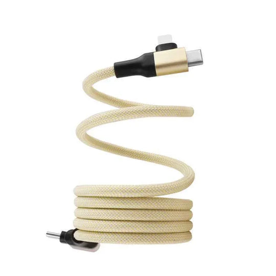 Torrii CiCi Multi-Function Magnetic Cable - 60W / USB-A / USB-C / Lightning / 1 Meter / Yellow