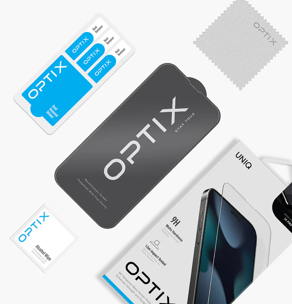 Uniq Optix iPhone 14 Pro Max (6.7) Tempered Glass Screen Protector - Clear Accessories > Mobiles & Tablets > Mobiles >