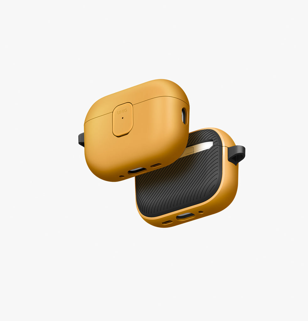Uniq Clyde Lock Case for Airpods 3rd Gen - Racing Yellow/Dark Grey