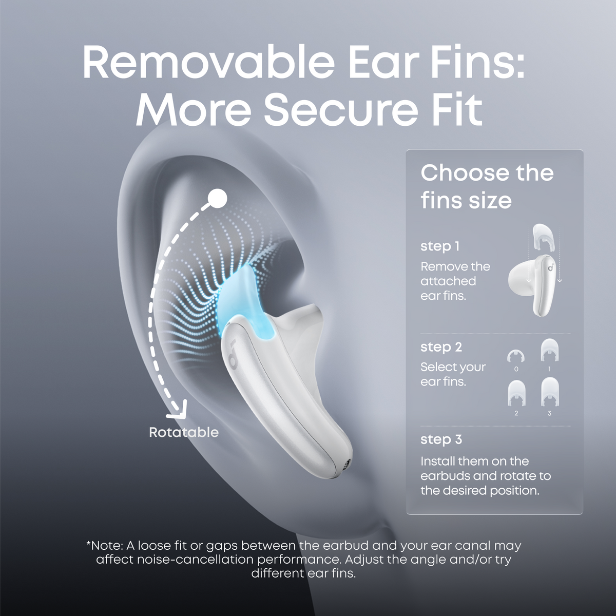 Anker Soundcore Liberty Buds Wireless Semi-in-Ear Earbuds with ANC - White