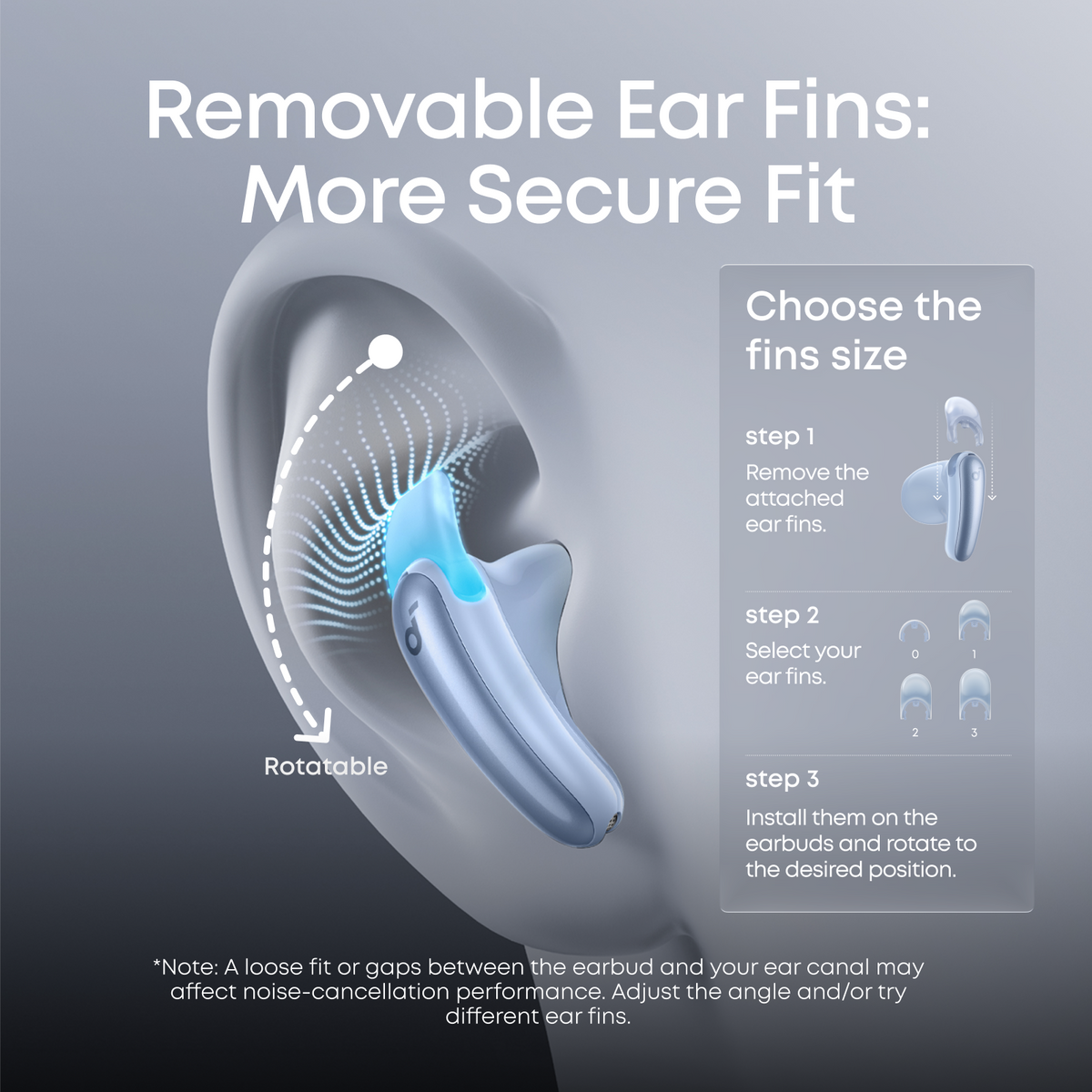 Anker Soundcore Liberty Buds Wireless Semi-in-Ear Earbuds with ANC - Blue