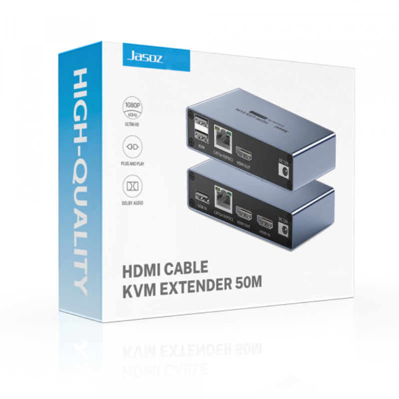 Jasoz G156 HDMI Extender KVM FHD 60Hz Over CAT6 Network Cable – 60m