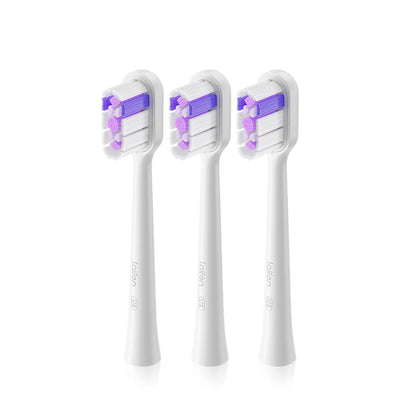 Laifen Ultra whitening Head Toothbrush - White / Pack Of 3